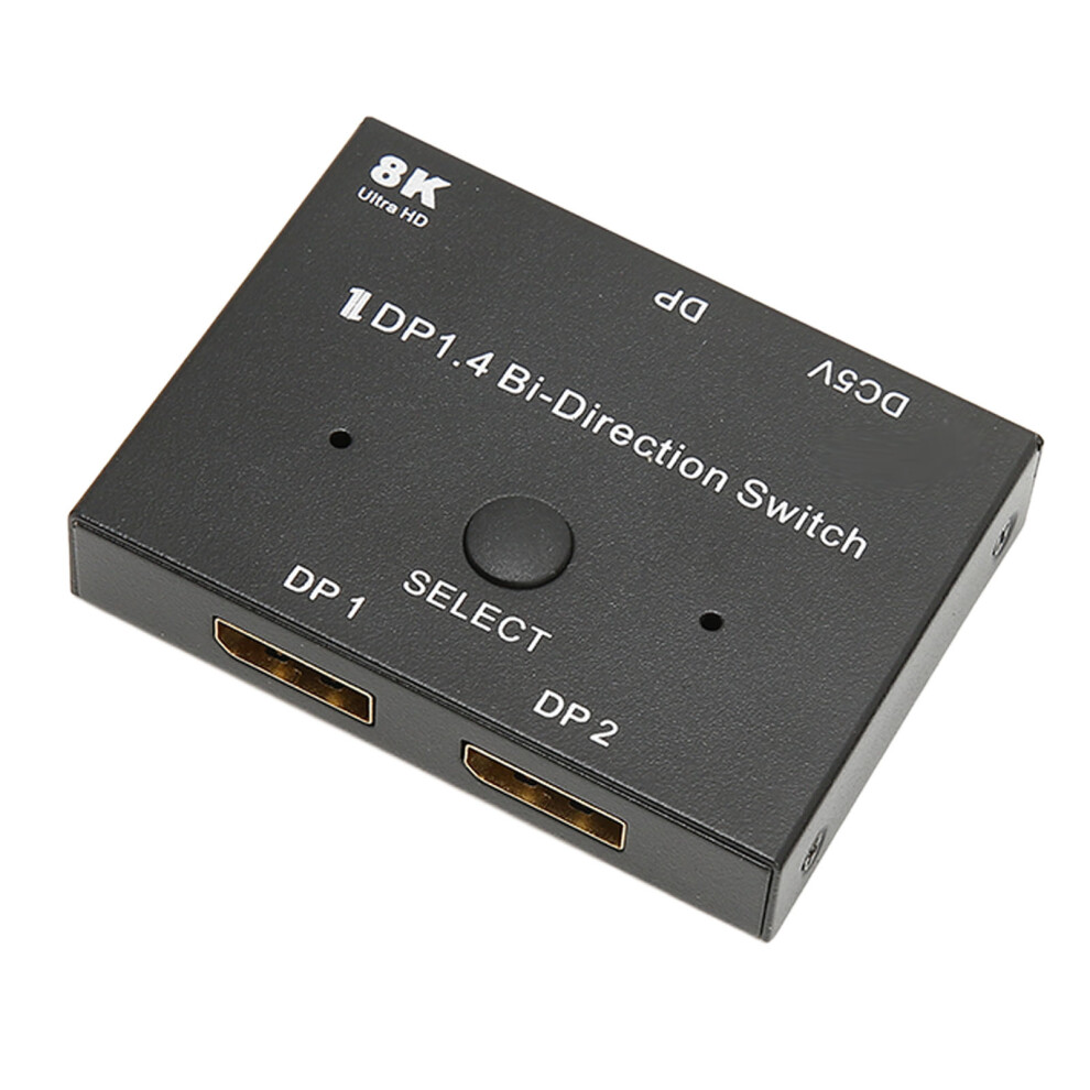 Displayport 1.4 Switch 8K 60Hz, Bidirectional Splitter, Aluminum 9321374140446