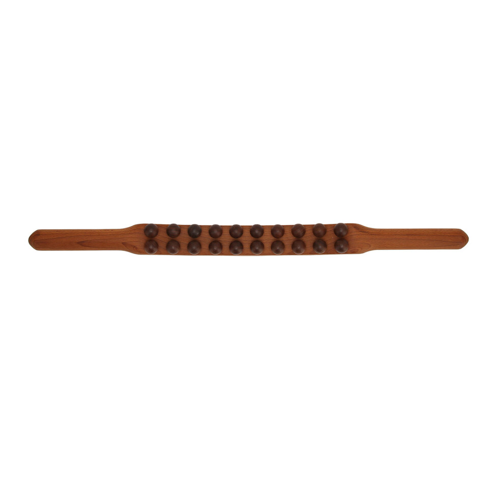 20 Bead Wood Massage Stick for Full Body Muscle Release and Trigger Point Therapy