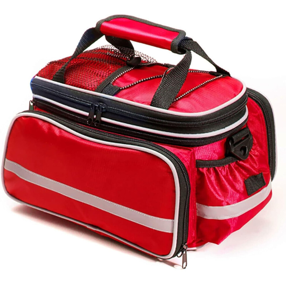 First Aid Kit Empty Emergency Backpack, Multicolor Red, Portable Empty First Aid Kit for Travel and Outdoors