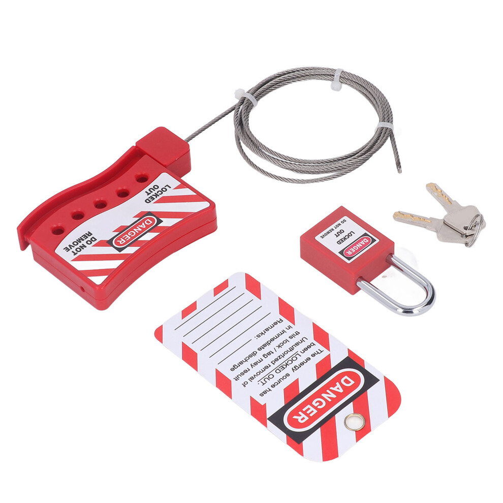 Industrial Stainless Steel Cable Lockout 1/8 Inch Adjustable & Impact Resistant 4351374145689
