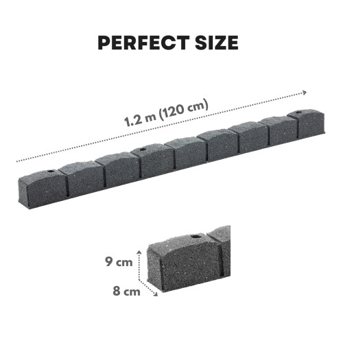 Roman Stone Rubber Garden Border 1.2m 1