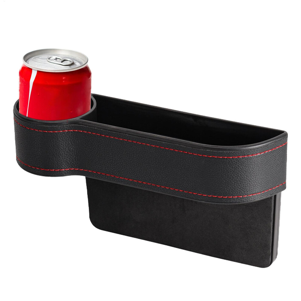 Car Seat Gap Filler With Cup Holder, Pu Leather Organizer For Driver Side To Maximize Storage Space 9426802657128