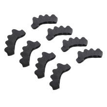 8 Stück Silikon-Zehentrenner Unisex Ergonomischer Überlappungskorrektor Schwarz