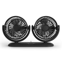 Portable USB Fan with 360 Rotation, Rechargeable Battery, Car Cooling and Outdoor Camping Use