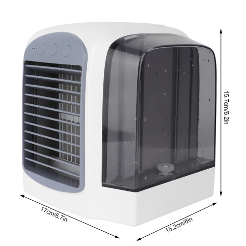 Mini Air Conditioner, Multi-Speed Settings, USB Charging Capability For Home Office Bedroom (Grey) 1