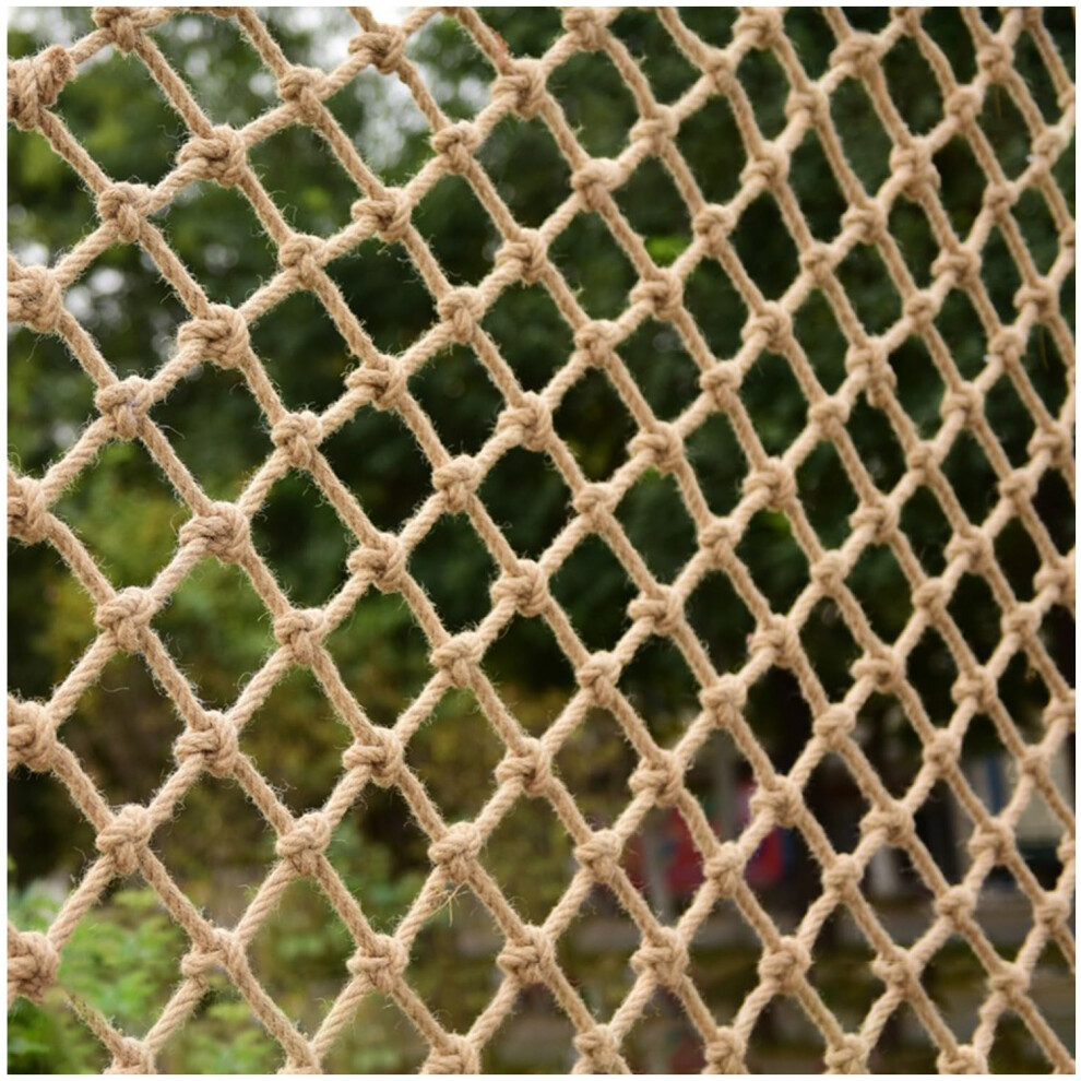Hemp Rope Net 6mm 10cm Mesh Openings, Child Safety Net For Stairs And Pool, Pond Netting, Hanging Plants Net, 2x5m