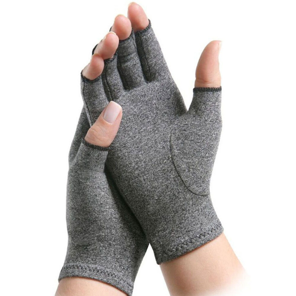 Grey Arthritis Gloves Fingerless Compression For Pain Relief And Improved Circulation, Size S