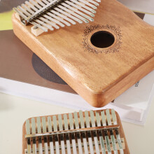 Pianoforte a pollice in mogano a 17 tasti, portatile, per bambini e principianti