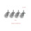 Casters 1.5 Inch White PP Wheel With Universal M6 Thread, 40mm Diameter, Display Frame Wheel, 4 Pcs 2