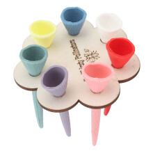 Bienentrinkbecher, 7 Löcher, Lindenholz und PVC,