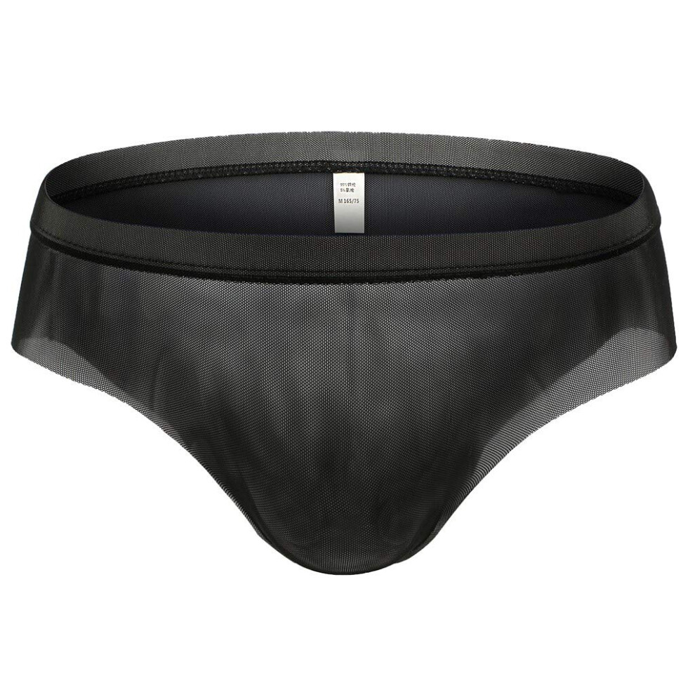 Black Mens Underwear Seamless Bulge Pouch Trunks Gstring With Elastic Waistband Stretch Fit Lingerie Thongs Xxl