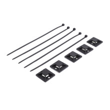 200 Stück Schwarz 20x20mm Hochtemperatur-Nylon-Kabelbinder mit Befestigungen