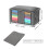 4 Pack Large Capacity Foldable Storage Bags 90L Grey with Clear Window 2