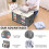 4 Pack Large Capacity Foldable Storage Bags 90L Grey with Clear Window 6