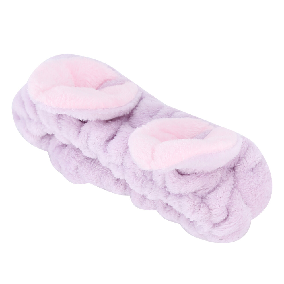 Purple Cute Cat Ears Cloth Hair Band For Face Wash & Spa