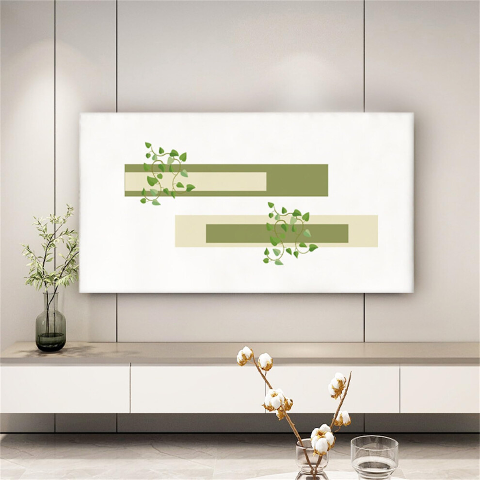 Tv Protector Cover For 3285 Inch Tv/Pc Display, Elastic Dustproof Screen Protector, Plant Pattern, 4650 Inch Green 9189345385759