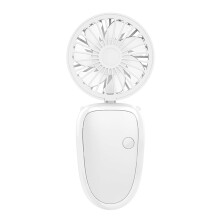 Portable Handheld Fan USB Desk Fan Table Desktop Rechargeable Battery Operated HandHeld For Home White