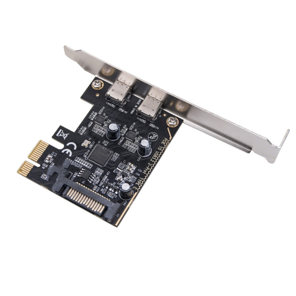 Pcie Usb 3.2 Gen1 Card With Dual Typec Ports 5Gbps Transfer Asm1042 Chip Front Panel Adapter 9199774207317