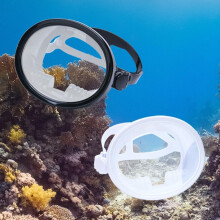 WideAngle Snorkeling Mask with Tempered Glass Lens, Soft Silicone Seal for Adults Transparent Yellow