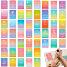 Gratitude Cards,50X Mindful Affirmation Cards Mindfulness Emotional Support for Girlfriend Teens Kids Women Teenagers Adults Friends