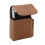Durable PU Cigarette Case for Men with Lighter Slot Brown 20 Pack Capacity 10