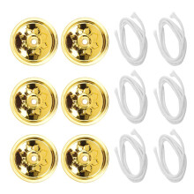 Oil Lamp Wicks with Alloy Floating Holders Odorless LongLasting Burn for Butter Lamps and Candle Making
