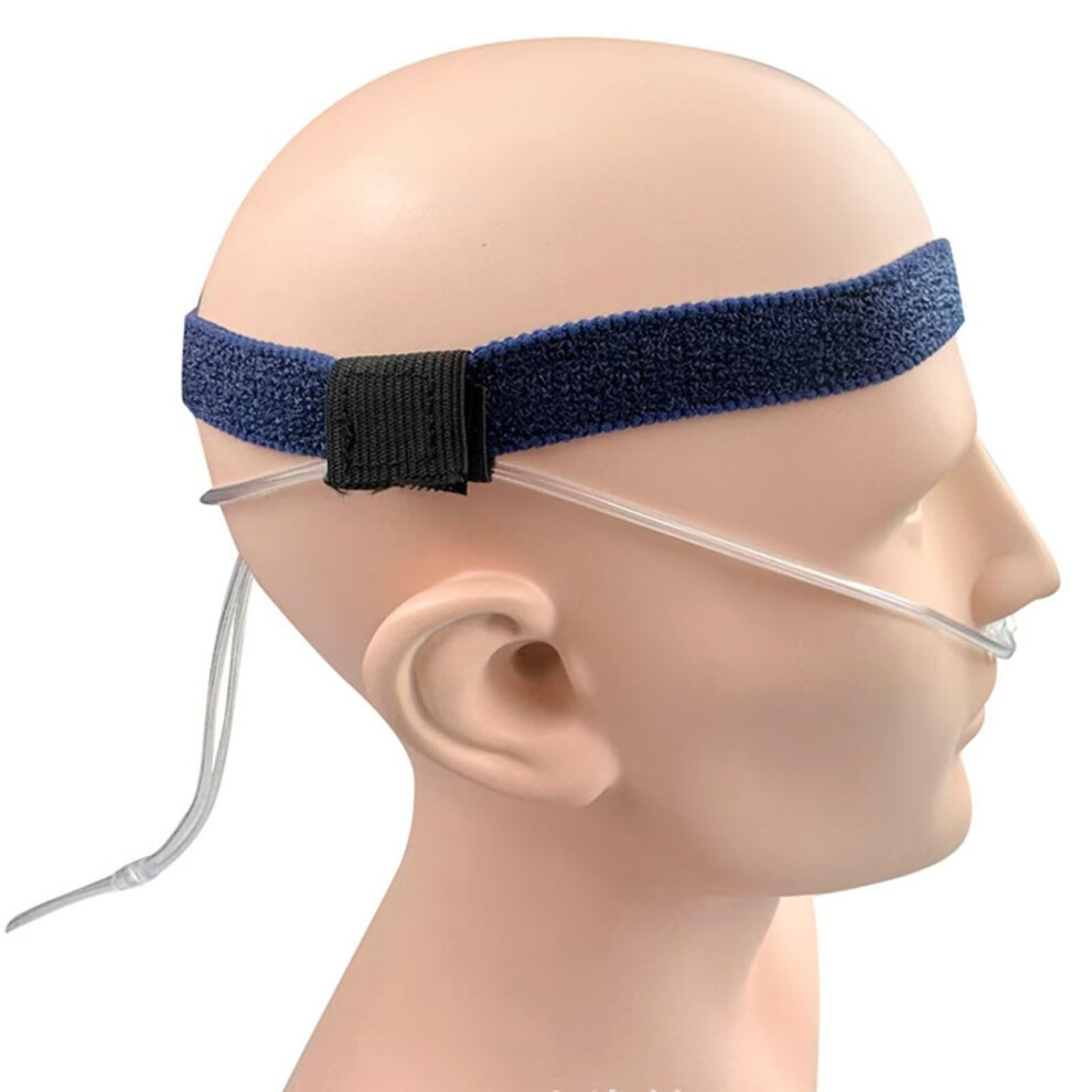Oxygen Nasal Cannula Headband, Ear Protector, Adjustable Oxygen Tube Concentrator Compatible, Prevents Ear Soreness Unisex Kids Blue