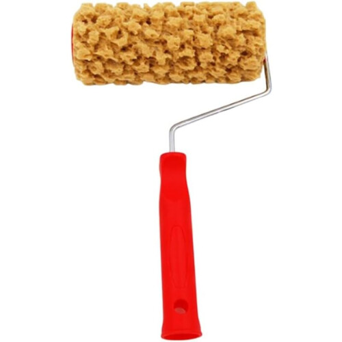 Pattern Plastic Roller Paint Sponge Applicator Seaweed Pattern Wall Texture Tool With Stainless Steel Handle M90C Home 2