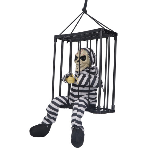 Κινούμενη διακόσμηση για το Halloween, τρομακτικός σκελετός, διακοσμήσεις για το 1