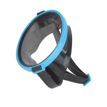 Diving Mask Glass Lens AntiFog PE Plastic Frame Wide View Adults And Teens Blue