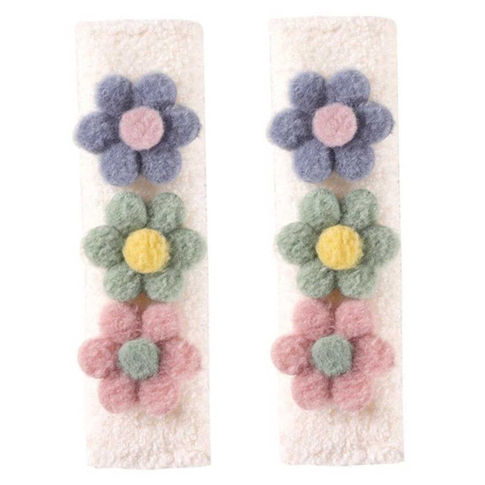 2Pcs Cute Flower Seatbelt Covers Soft Cushioned Car Seat Belt Pads Universal For Women And Kids 9382693984685