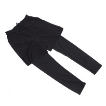 Schwarz Männer 2-in-1 Trainingshosen, Schnelltrocknend, Elastisch, 92 cm