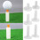 6Pcs Golf Gummi Tee Halter Golf Training Aid für 11