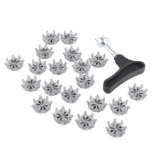 20 Stück Golfschuh-Spikes Ersatzspikes Anti-Rutsch-Pins mit Entfernungstool