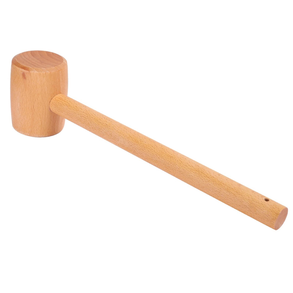 Solid Wood Hammer Beech Carpenter Mallet Durable With Comfortable Grip For Diy Crafting And Leather Projects 9189345387326