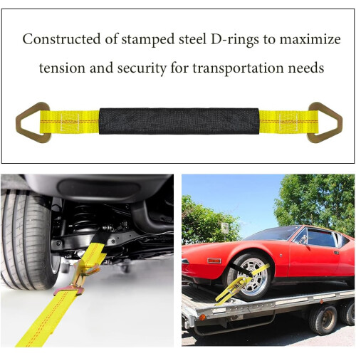 Axle Tie Down Strap with D Rings, Heavy Duty Axle Strap 6614 Lbs 2