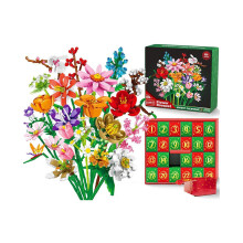 Daisy Bouquet Building Blocks Flower Bouquet Advent Calendar For Adults Kids 24 Days Christmas Countdown Calendars With 24 Types Flowers