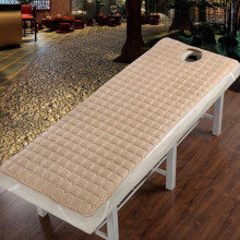 Beauty Mattress Thickened Spa Table Pad With Face Hole Breathable Dustproof Salon Cover Elastic Band 70x180cm Camel