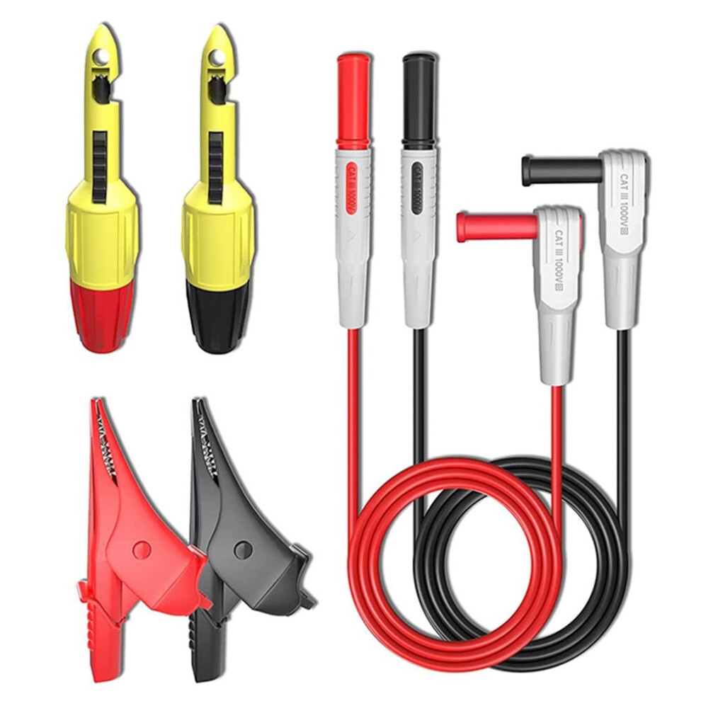 Multimeter Leads 6 Piece Set With Alligator Clips And Wire Piercing Probes 9347817278668