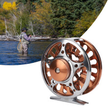 Fly Fishing Reel 5/6 Double Color CNC Machined Aluminium Alloy 3 Bearing Wheel