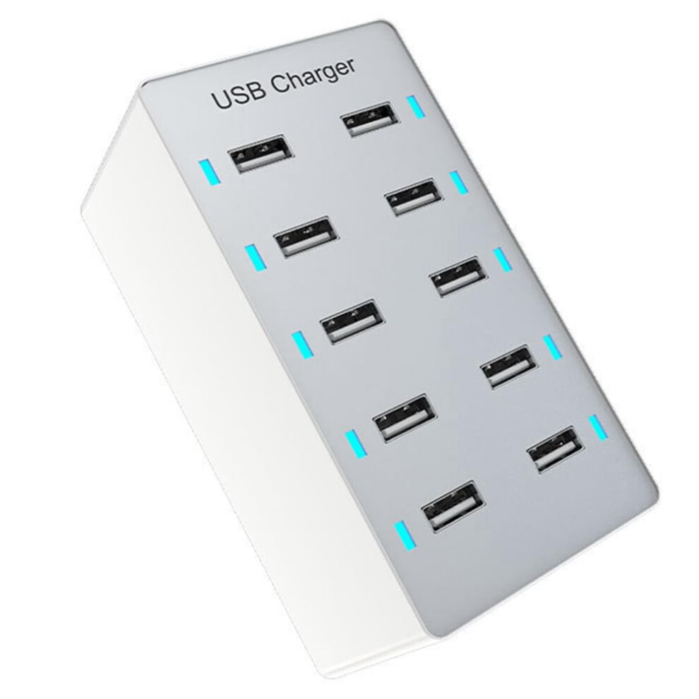 Usb Charging Station 50W 10Port Fast Charge Multiport Usb Charger Hub With Uk Plug For Desktop 9164114220448
