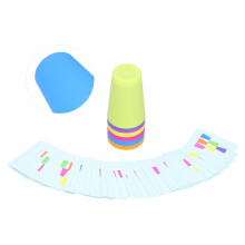 Stapelbecher-Spielset, Bildkarten, bunte