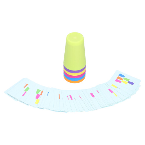 Stapelbecher-Spielset, Bildkarten, bunte 1