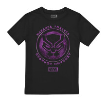 (12-13 Years, Black) Black Panther Childrens/Kids Scratch T-Shirt
