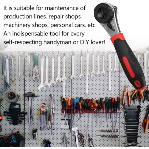Adjustable Ratchet Wrench 622 Mm Steel MultiFunction Auto  Quick Release 2
