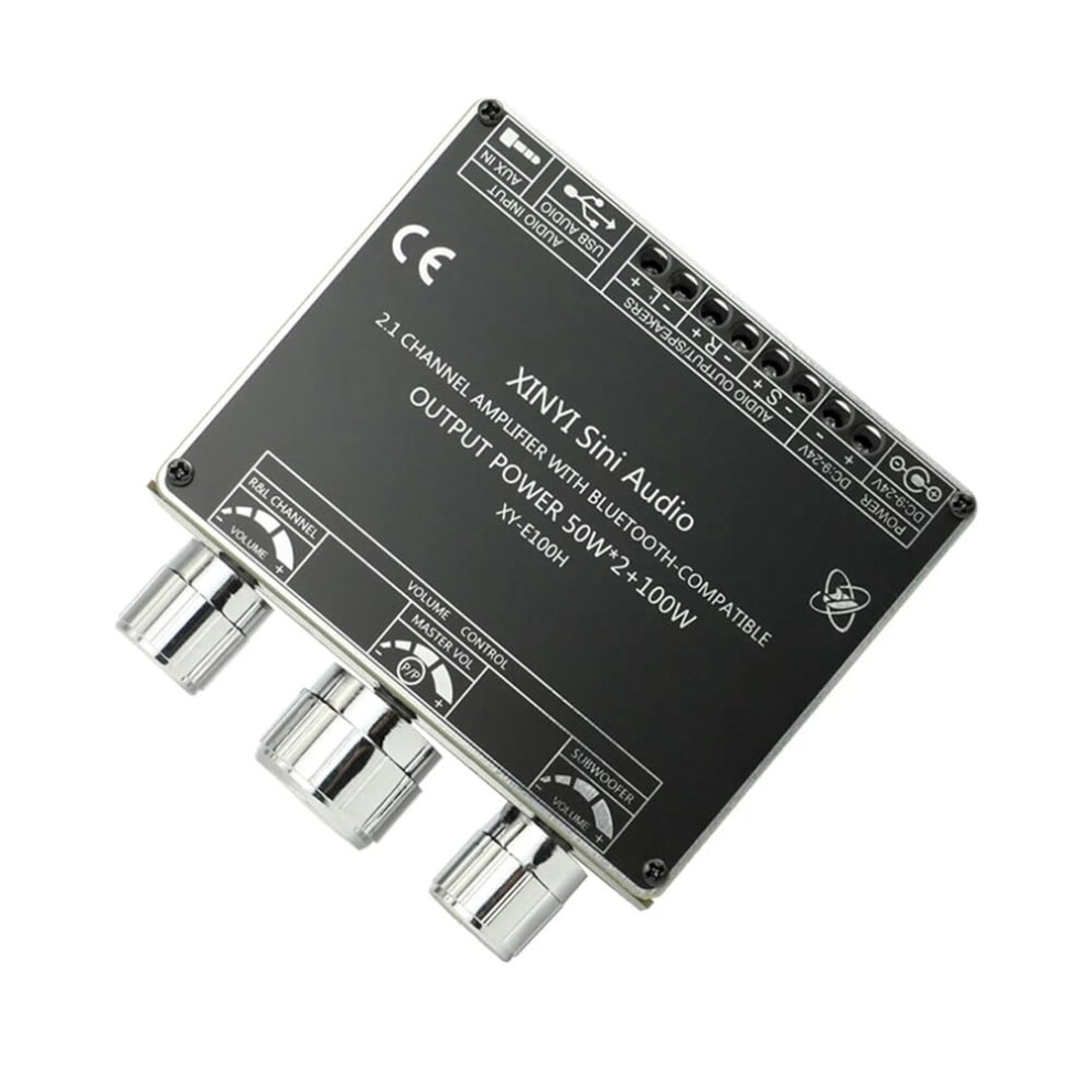 2.1 Channel Bluetooth Audio Amplifier Board Module Tpa3116 50W X2 Plus 100W Subwoofer Multi Function 9347817279900