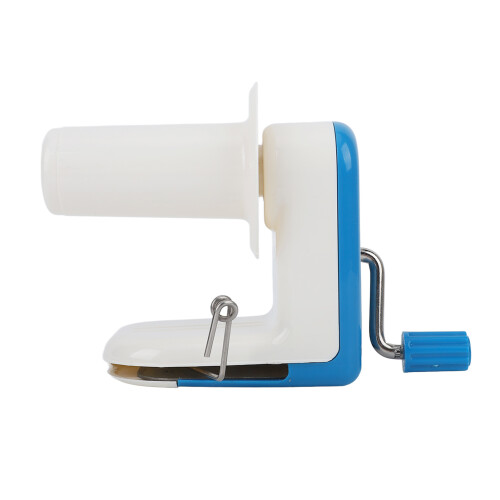 Blue Hand Operated Yarn Ball Winder - Lightweight, Compact Plastic Wool Maker 2