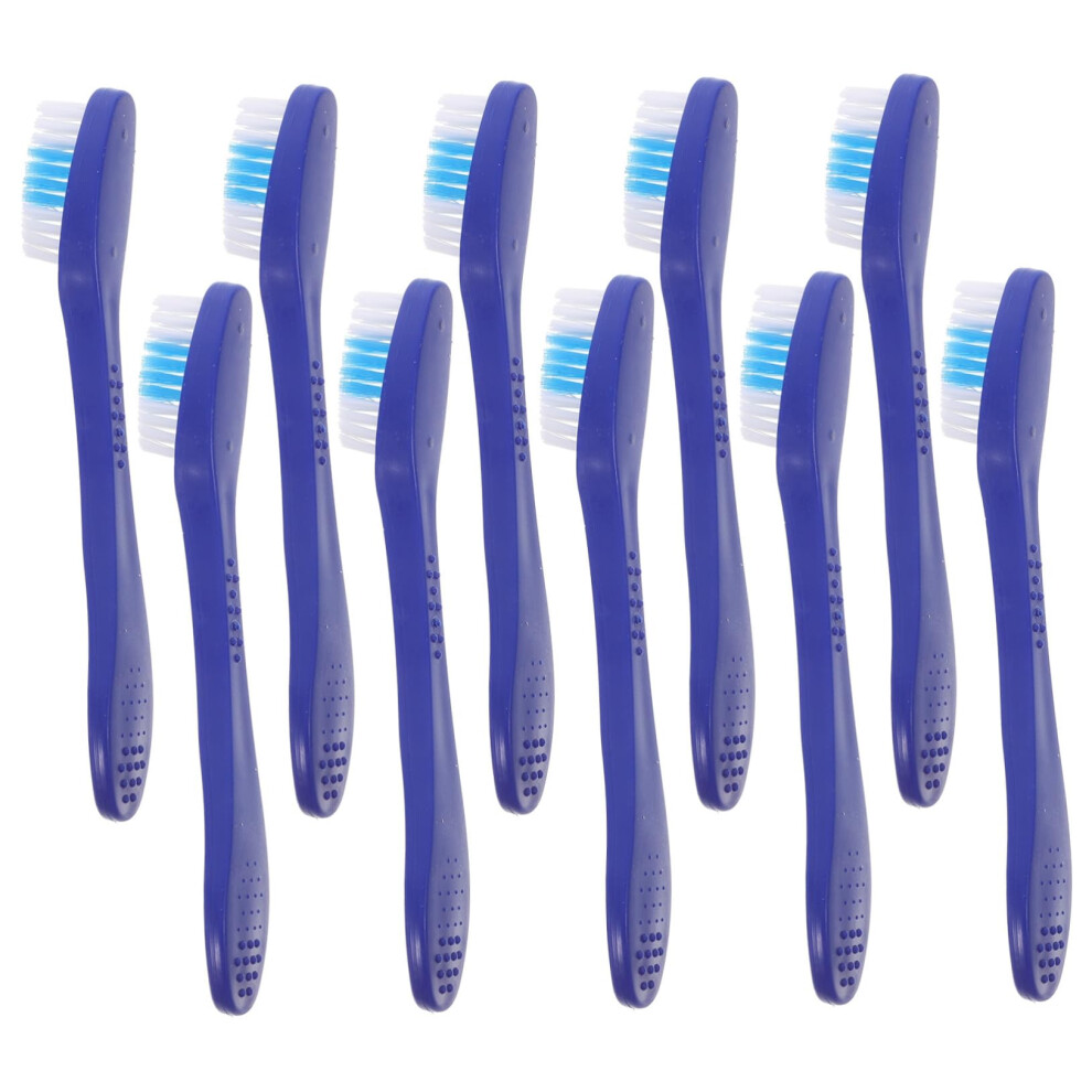 Adult Toothbrush 10Piece Set, Short Handle, Soft Bristles, TravelSize Portable, For Prisons And Secure Facilities