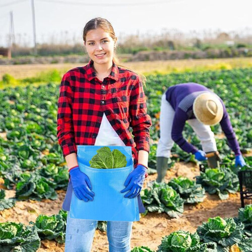 Fruit Vegetable Harvest Apron Waterproof Pocket Egg Collection Berry Picking Orchard Work Large Size 1