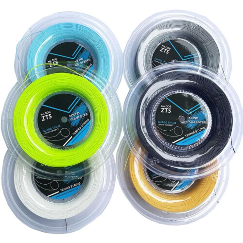 Good Polyester Tennis String Durability Smooth Round Strings For Improved Speed Elastic Red R 2